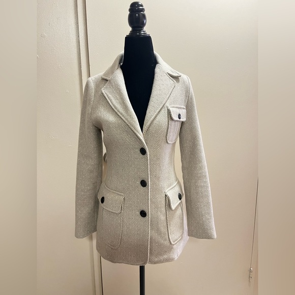 Wool Beige Blazer - Picture 1 of 14